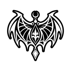 Bat wings icon in solid style