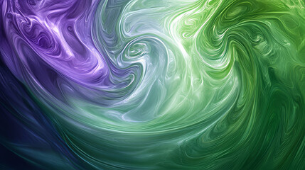 Fototapeta premium Abstract colourful green and violet curves background illustration 2d rendering