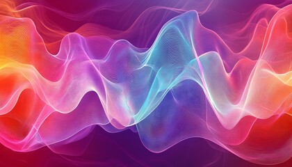 Abstract Colorful Waves Flowing Dynamically