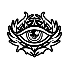 Dragon eye icon in filled style