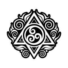 A solid style icon of air symbol