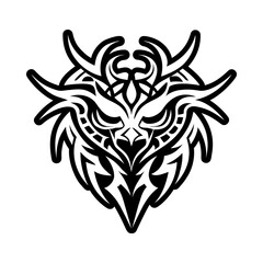 A glyph style icon of evil shadow symbol