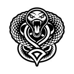Snake symbol icon in filled style