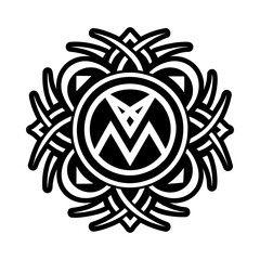 A filled style icon of soul rune symbol