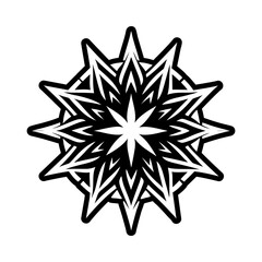 Starburst tattoo icon in filled style