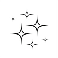 Decorative star shapes in modern design for various creative applications