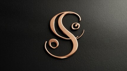 elegant logo featuring a stylized script lettermark in rose gold, ideal for a wedding planner brand