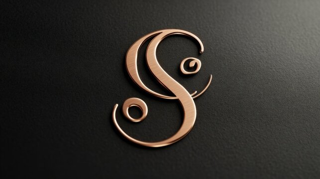 elegant logo featuring a stylized script lettermark in rose gold, ideal for a wedding planner brand