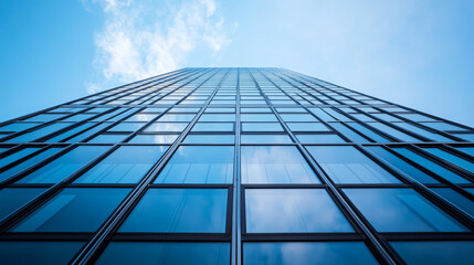 modern facades sky scraper view from bottom up to the sky modern futuristic architecture 3d render illustration
