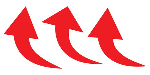 Fototapeta premium arrow icon on transparent background. Flat style arrow icon for your website, design, logo, app, UI., curved arrow sign.