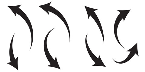  arrow icon on white background. flat style. arrow icon for your web site design, logo, app, UI. arrow indicated the direction symbol. curved arrow sign.