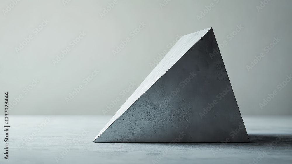 Aufkleber futuristic minimalistic stone surface geometric object architecture 3d render illustration