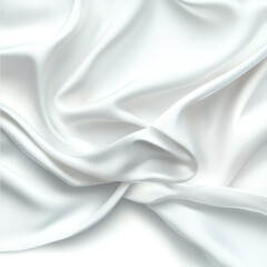 Obraz premium A smooth, flowing white fabric draped elegantly, showcasing its soft texture and luminous quality, perfect for textile design, fashion, and interior decor inspiration.