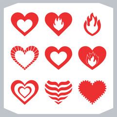 Love and Valentine’s Heart Collection Full Vector Silhouettes
