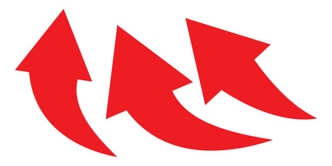 Fototapeta premium Curve arrow icon on transparent background. Flat style arrow icon for your website, design, logo, app, UI., curved arrow sign.