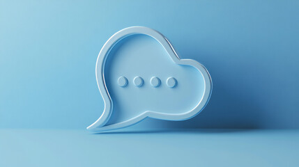 ear talk dialogue bubble communication concept 3d render illustration