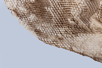 Wrapping paper brown, paper packaging filler for shipping box, space for text