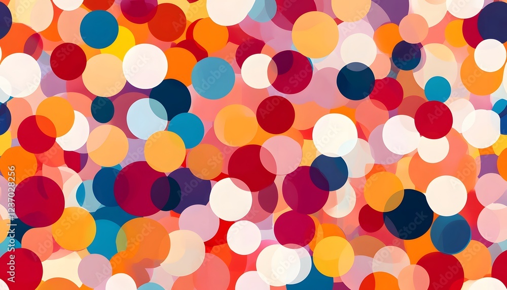 Poster colorful overlapping circles abstract design