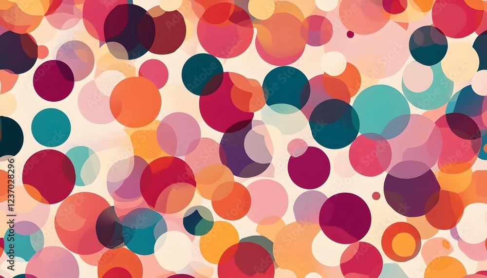 Poster abstract colorful overlapping circles pattern design
