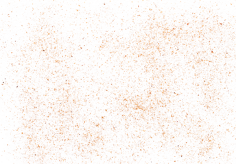 Milled nutmeg, powder flying isolated on white background and texture