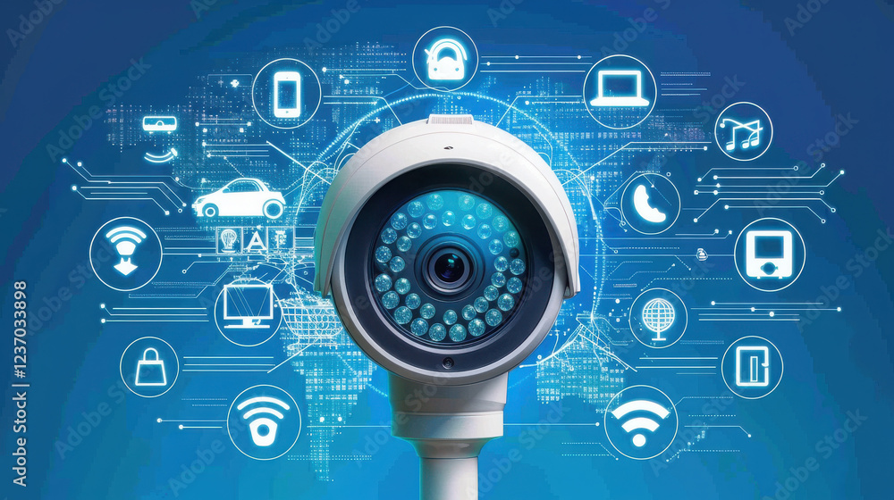 Aufkleber create a promotional image for a technology company specializing in intelligent systems. the image s