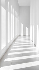 Obraz premium Light and shadow play in minimalistic architectural space