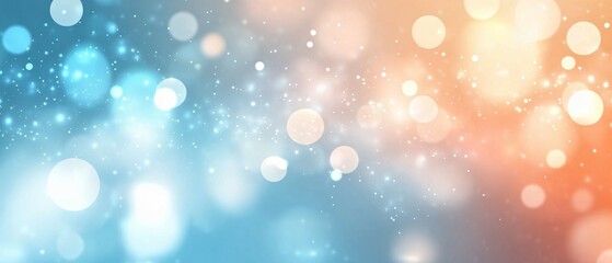Abstract Blue and Orange Bokeh Background Lights