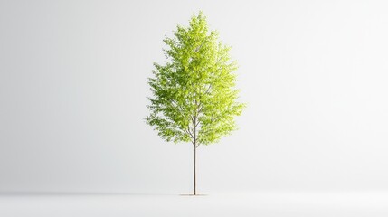 Obraz premium Young tree, isolated, white background, nature