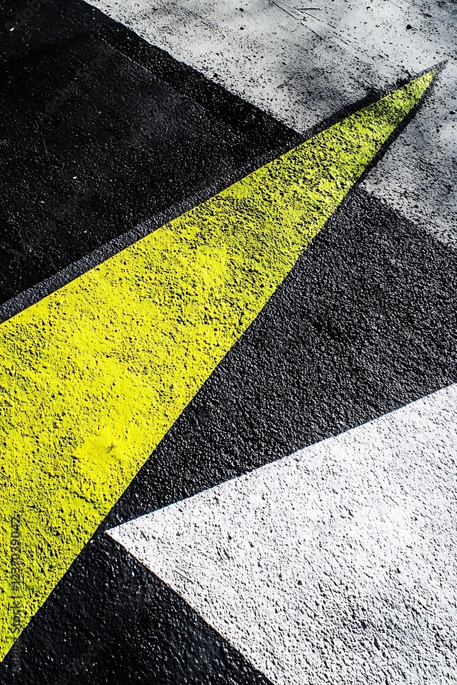 Poster geometric abstract background featuring bold diagonal lines in black, lime green, and white, creatin