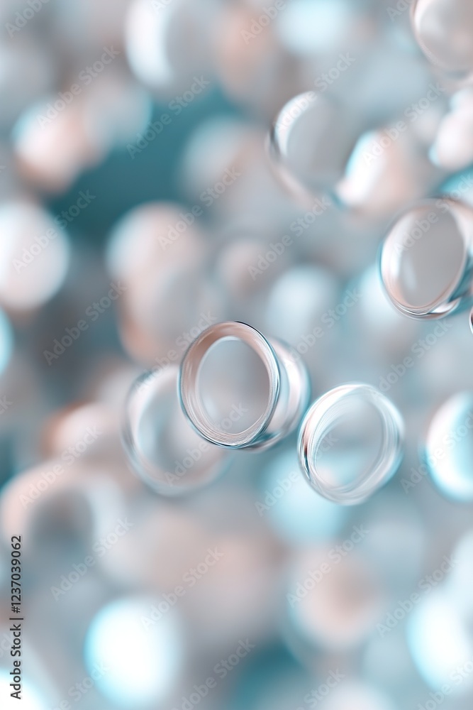 Aufkleber captivating layers of blurred shapes and softly focused lights intertwine, forming a dynamic abstrac