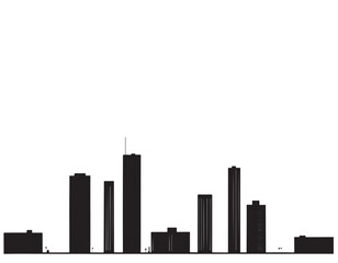 Fototapeta premium High rise building sketch. Line art
