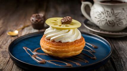 Lotus cream and white chocolate cronut