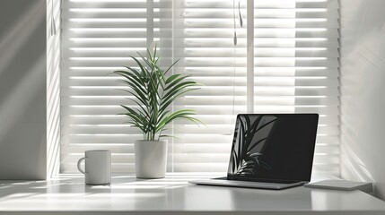 Fototapeta premium Laptop on the table