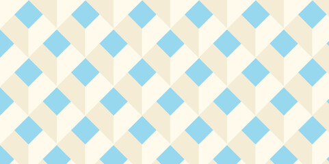 Colorful isometric creative diamond box block wall grid rectangle cubic tiles and mosaic polygon monochrome seamless texture background.