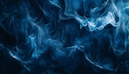 Abstract Blue Swirling Fluid Dynamic Art