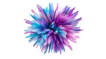 Obraz premium Abstract Colorful Burst: A Vivid, Textured Floral Explosion