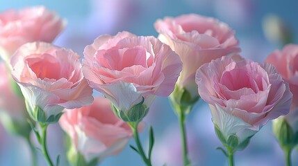 Delicate Pink Lisianthus Blooms: A Symphony of Softness and Elegance