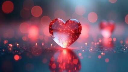 Obraz premium Stunning bokeh background hearts of swirling, blurry creamy white shapes that evoke a sense of dynamic energy and innovation.