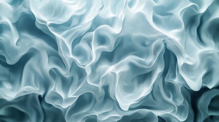 Ethereal Flowing Fabric Texture with Soft Blue and White Hues