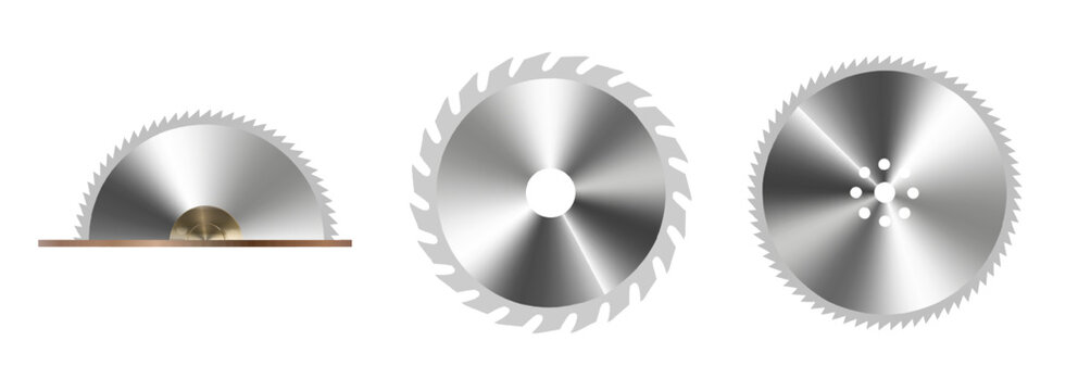 Circular saw metal flat icon. Blade icon saw tool cut. Vector