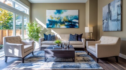 Revamp your small living room with modern interior design.