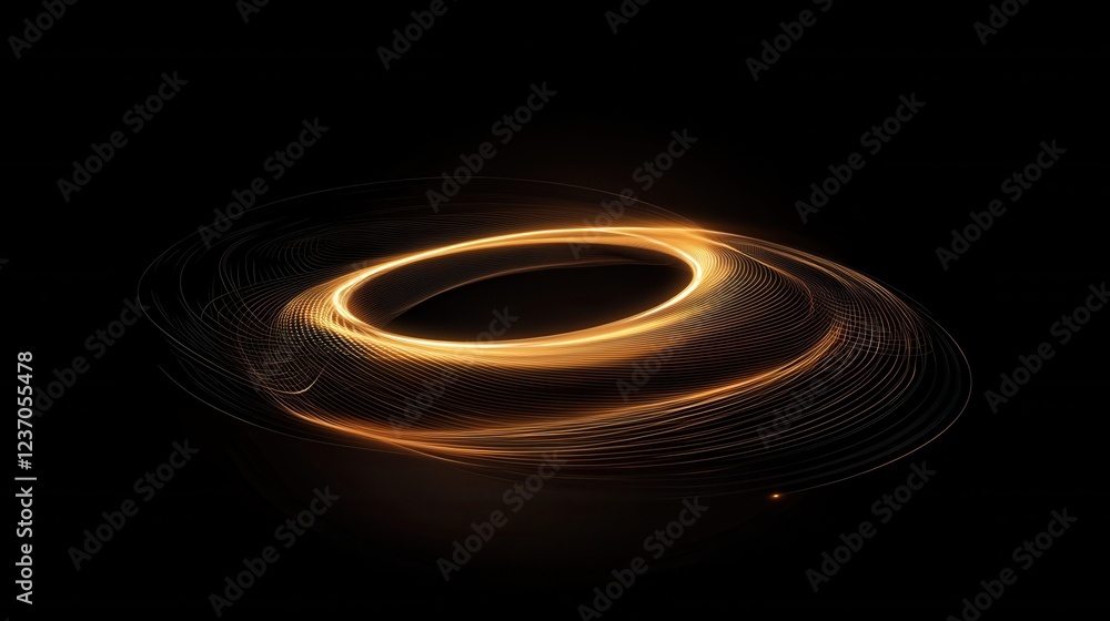 Poster digital art piece that appears to be a circular shape with a black background. the shape is made up 