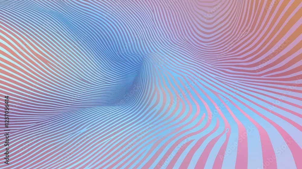 Poster abstract background with a wave-like pattern. the pattern is made up of thin, wavy lines in differen