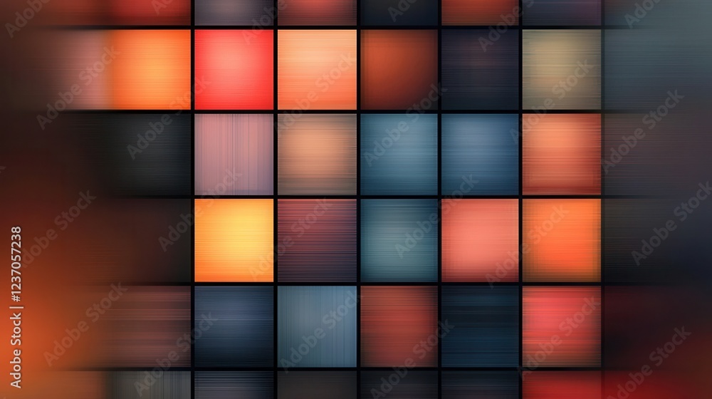 Poster digital art piece that appears to be a grid of squares arranged in a grid-like pattern.