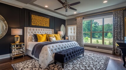 Elegant Master Bedroom Interior Design Featuring a Luxurious King Size Bed