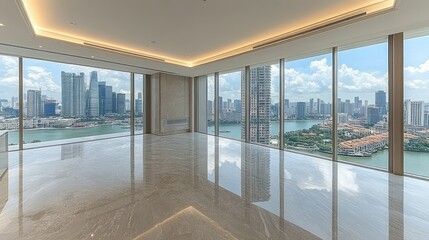 Stunning Cityscape View from Luxury Apartment