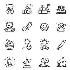 set of icons for children