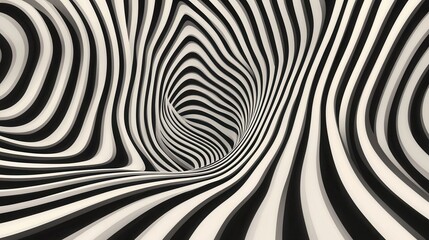 Black and white abstract background with a spiral-like pattern. the pattern is made up of multiple concentric circles that are arranged in a way that creates a sense of depth and dimension.