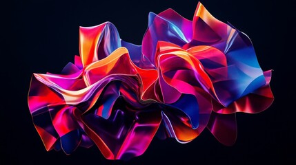 Obraz premium Colorful Abstract Design with Fluid Shapes and Textures in Motion