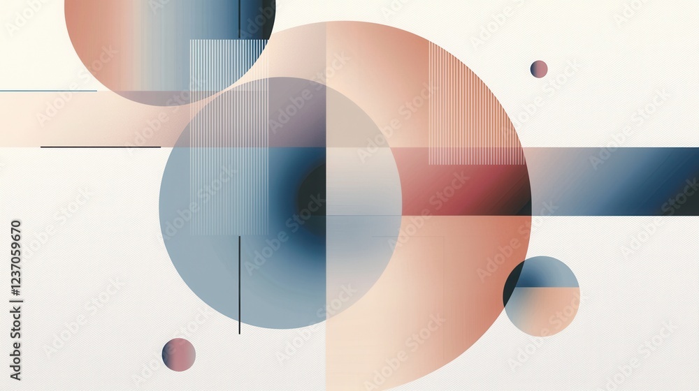 Poster abstract digital art piece with a modern and minimalistic design. it has a white background with a c